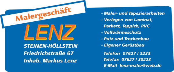 Lenz Malergesch�ft Steinen
